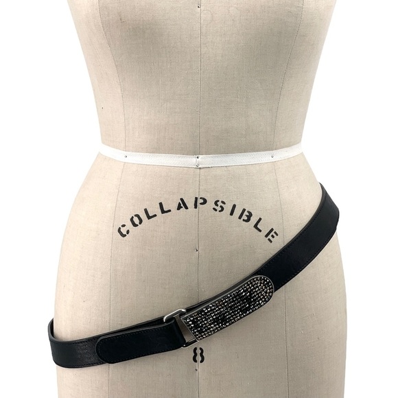 Giuseppe Zanotti Designer Crystal Encrusted Calfskin Leather Belt Size 100cm - Picture 12 of 12